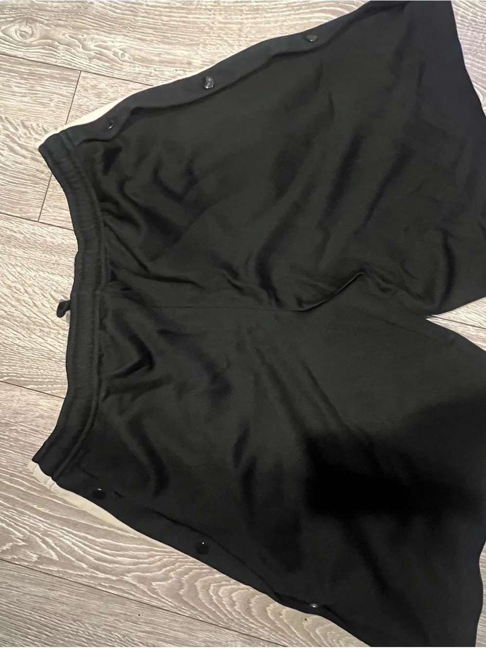 Gucci Black Athletic Shorts with Cream & Navy Side Stripes